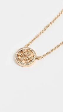 NEW TORY BURCH miller pave pendant necklace in gold